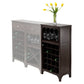 Ancona 20-Bottle Wine Cabinet, Espresso - The Bar Design