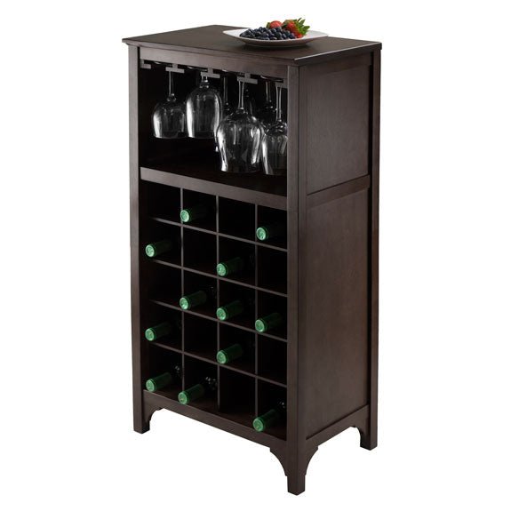 Ancona 3-Pc Modular Wine Cabinet Set, Espresso - The Bar Design