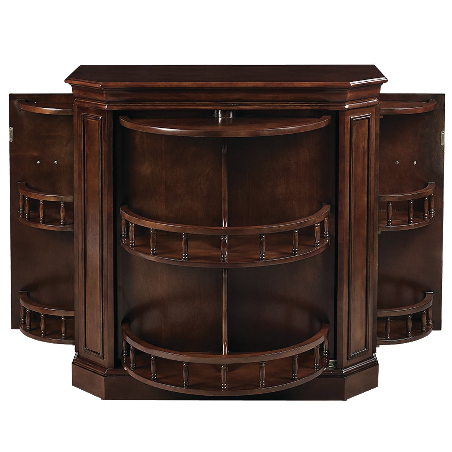 Bar Cabinet w/ Spindle - Cappuccino - The Bar Design