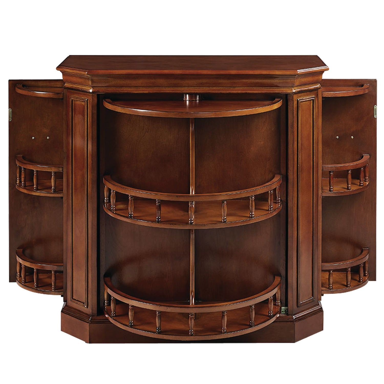 Bar Cabinet w/ Spindle - Chestnut - The Bar Design