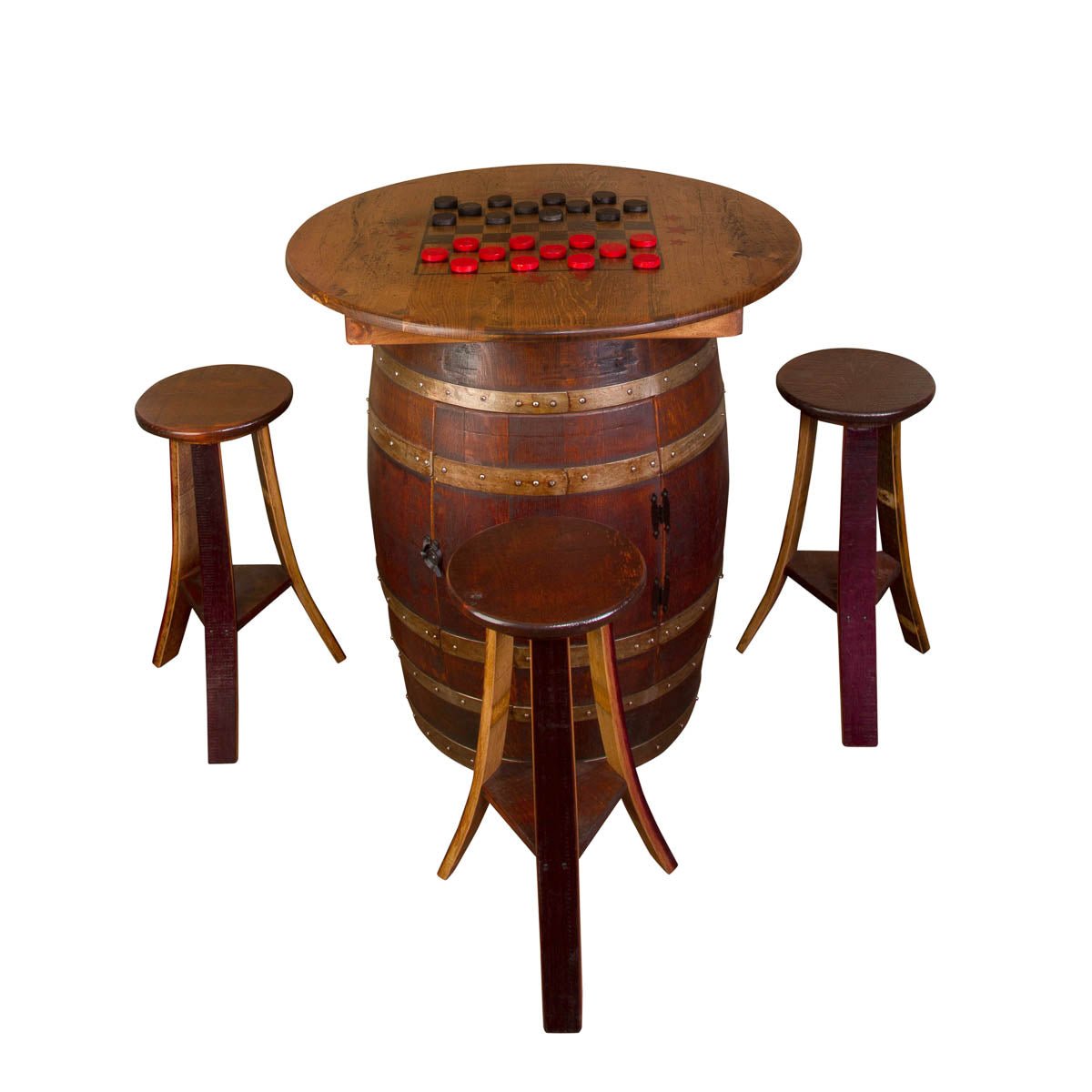 Napa East Wine Barrel Game Table Set - The Bar Design