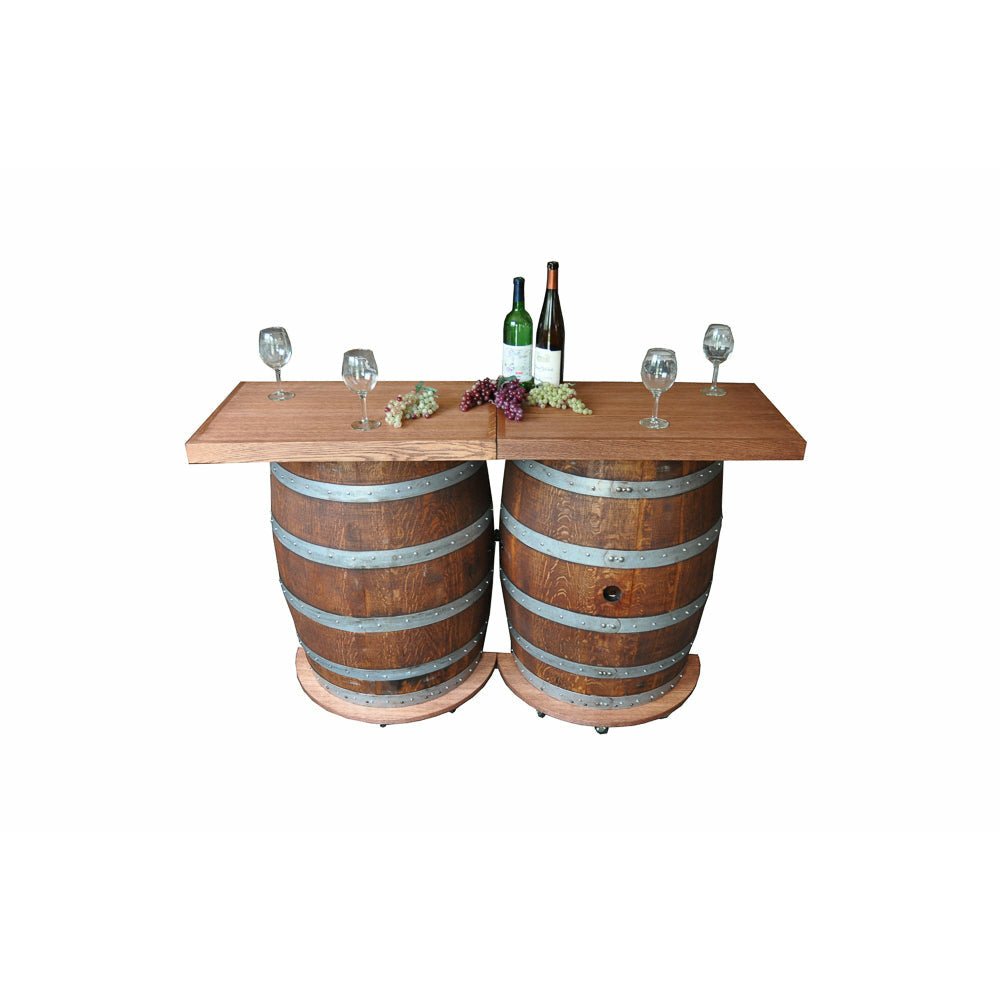 Napa East Wine Barrel Portable Folding Bar - The Bar Design