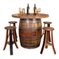 Napa East Wine Barrel Round Top Table Set: Cabinet Base - The Bar Design