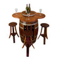 Napa East Wine Barrel Table Set: Rack Base - The Bar Design