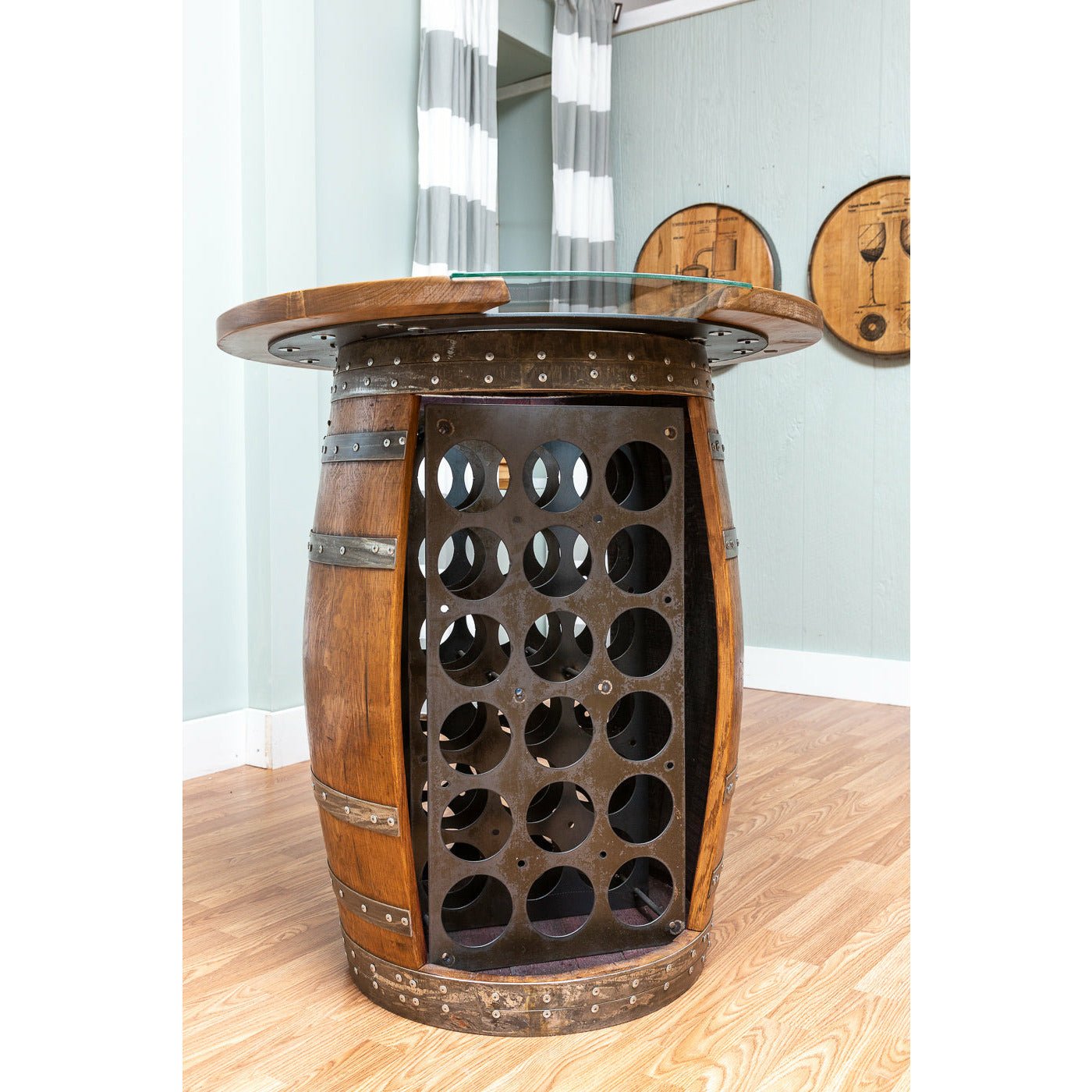 Napa East Wine Storage Table: 36″ Round Top - The Bar Design