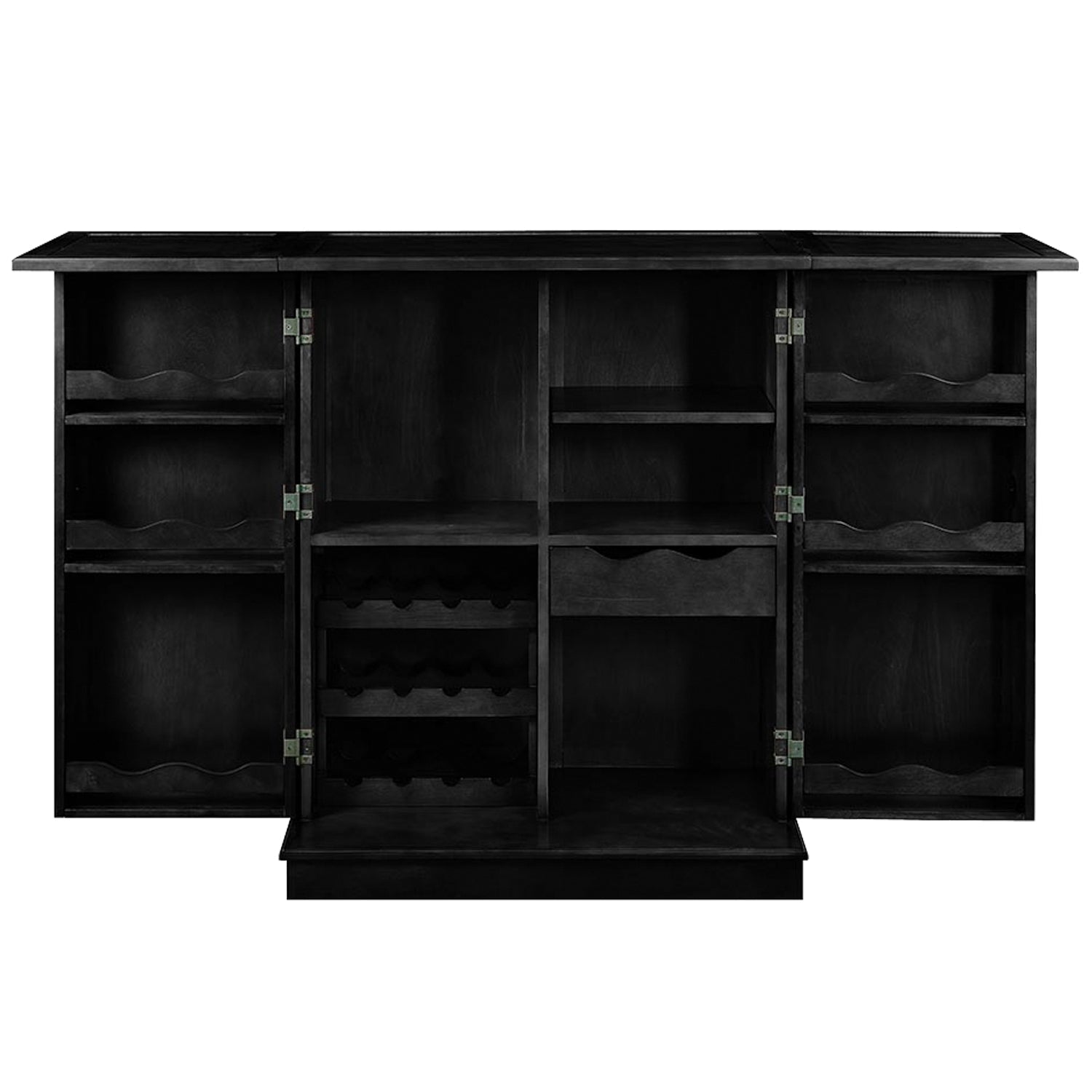 RAM Game Room Portable Folding Bar Cabinet - Black - The Bar Design