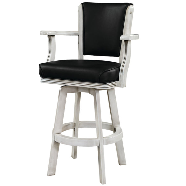 RAM Game Room Swivel Barstool with Arms - Antique White - The Bar Design