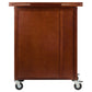 Winesome Wood Gregory Kitchen Cart, Extendable Top, Walnut - The Bar Design