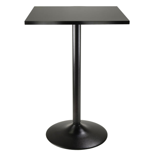 Winesome Wood Obsidian Square Counter Height Table, Black - The Bar Design