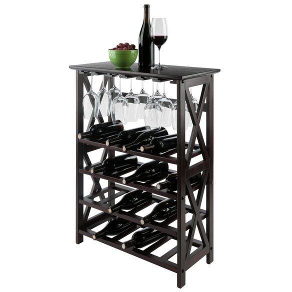Winesome Wood Rio 24-Bottle Wine Rack, Espresso - The Bar Design