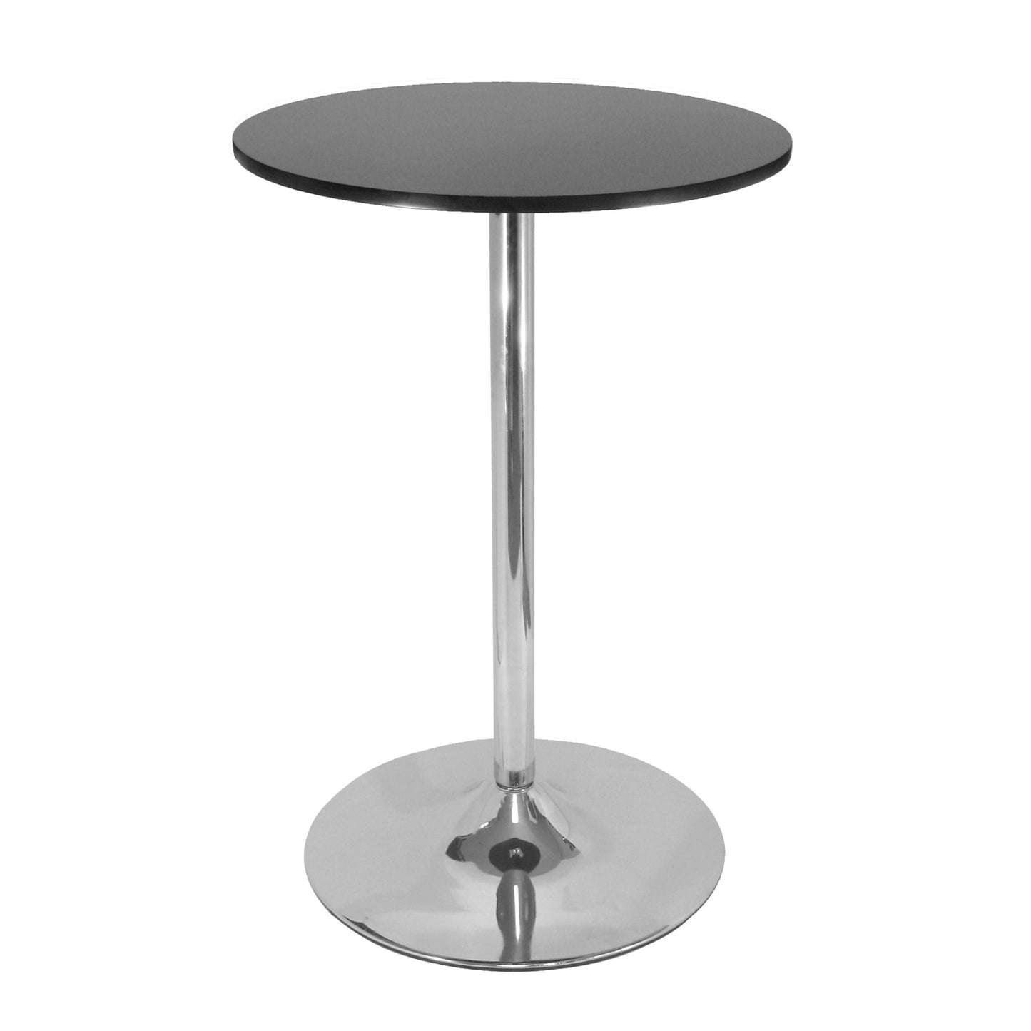 Winesome Wood Spectrum 28" Bar Height Table, Black and Chrome - The Bar Design