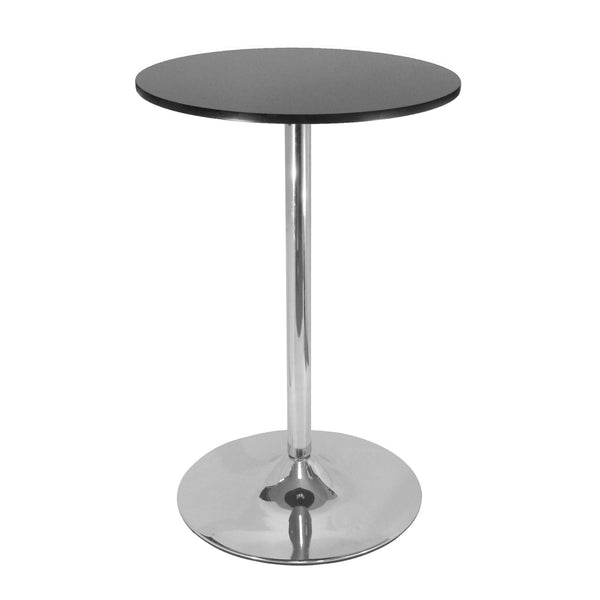 Winesome Wood Spectrum 28 Bar Height Table, Black and Chrome - The Bar Design