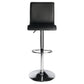 Winesome Wood Spectrum 3-Pc Bar Height Table with 2 Adjustable Air Lift L-Back Stools, Black and Chrome - The Bar Design