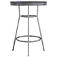 Winesome Wood Summit Bar Height Table, Black and Chrome - The Bar Design