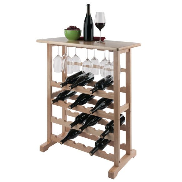 Winesome Wood Vinny 24-Bottle Wine Rack, Natural - The Bar Design