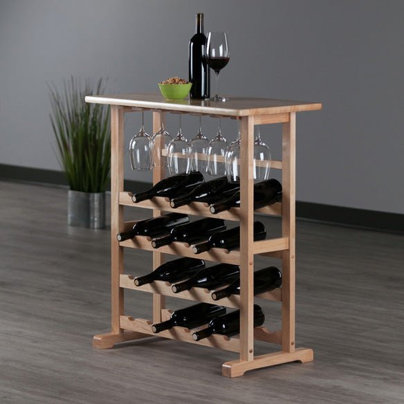 Winesome Wood Vinny 24-Bottle Wine Rack, Natural - The Bar Design
